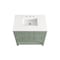 James Martin Vanities Breckenridge 36in Single Vanity, Smokey Celadon w/ 3 CM White Zeus Top 330-V36-SC-3WZ - alternate 3